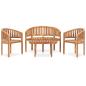 Preview: 4-tlg. Garten-Lounge-Set Massivholz Teak
