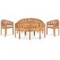 Preview: ARDEBO.de - 5-tlg. Garten-Lounge-Set Massivholz Teak