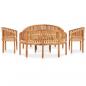 Preview: 5-tlg. Garten-Lounge-Set Massivholz Teak