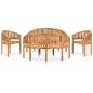 Preview: 5-tlg. Garten-Lounge-Set Massivholz Teak