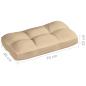 Preview: Palettenkissen 5-tlg. Beige Stoff