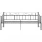Preview: Ausziehsofa Bettgestell Schwarz Metall 90x200 cm