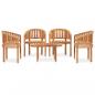 Preview: 5-tlg. Garten-Lounge-Set Massivholz Teak