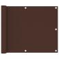 Preview: ARDEBO.de - Balkon-Sichtschutz Braun 75x400 cm Oxford-Gewebe