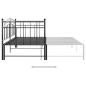 Preview: Ausziehsofa Bettgestell Schwarz Metall 90x200 cm