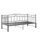 Preview: Ausziehsofa Bettgestell Schwarz Metall 90x200 cm