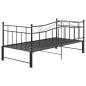 Preview: Ausziehsofa Bettgestell Schwarz Metall 90x200 cm
