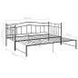 Preview: Ausziehsofa Bettgestell Schwarz Metall 90x200 cm