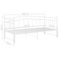 Preview: Ausziehsofa Bettgestell Weiß Metall 90x200 cm