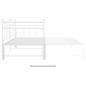 Preview: Ausziehsofa Bettgestell Weiß Metall 90x200 cm