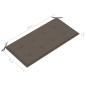 Preview: Gartenbank mit Taupe Auflage 112 cm Massivholz Teak