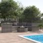 Preview: ARDEBO.de - 6-tlg. Garten-Lounge-Set mit Auflagen Poly Rattan Grau