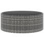 Preview: 6-tlg. Garten-Lounge-Set mit Auflagen Poly Rattan Grau