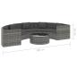 Preview: 6-tlg. Garten-Lounge-Set mit Auflagen Poly Rattan Grau