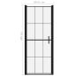 Preview: Duschtür Hartglas 91x195 cm Schwarz