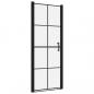 Preview: Duschtür Hartglas 91x195 cm Schwarz