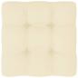 Preview: ARDEBO.de - Palettenkissen Creme 60x60x12 cm Stoff
