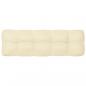 Preview: Palettenkissen Creme 120x40x12 cm Stoff
