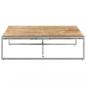 Preview: Couchtisch 140x140x40 cm Raues Mangoholz