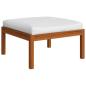 Preview: 5-tlg. Garten-Lounge-Set mit Kissen Cremeweiß Massivholz Akazie