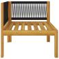 Preview: 6-tlg. Garten-Lounge-Set mit Kissen Cremeweiß Massivholz Akazie