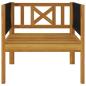 Preview: 7-tlg. Garten-Lounge-Set mit Kissen Cremeweiß Massivholz Akazie