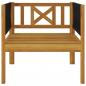 Preview: 7-tlg. Garten-Lounge-Set mit Kissen Cremeweiß Massivholz Akazie