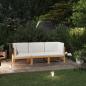 Preview: ARDEBO.de - 3-Sitzer-Gartensofa mit Kissen Massivholz Akazie