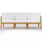Preview: 3-Sitzer-Gartensofa mit Kissen Massivholz Akazie