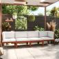 Preview: 4-Sitzer-Gartensofa mit Kissen Massivholz Akazie