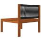 Preview: 4-Sitzer-Gartensofa mit Kissen Massivholz Akazie