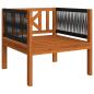 Preview: 10-tlg. Garten-Lounge-Set mit Kissen Cremeweiß Massivholz Akazie