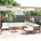 Preview: 11-tlg. Garten-Lounge-Set mit Kissen Cremeweiß Massivholz Akazie