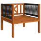 Preview: 12-tlg. Garten-Lounge-Set mit Kissen Cremeweiß Massivholz Akazie