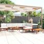 Preview: 12-tlg. Garten-Lounge-Set mit Kissen Cremeweiß Massivholz Akazie