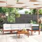 Preview: 6-tlg. Garten-Lounge-Set mit Kissen Cremeweiß Massivholz Akazie