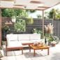 Preview: 5-tlg. Garten-Lounge-Set mit Kissen Cremeweiß Massivholz Akazie