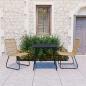 Preview: ARDEBO.de - 3-tlg. Garten-Essgruppe Poly Rattan und Glas