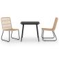 Preview: 3-tlg. Garten-Essgruppe Poly Rattan und Glas