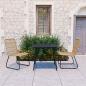 Preview: 3-tlg. Garten-Essgruppe Poly Rattan und Glas