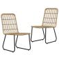 Preview: 3-tlg. Garten-Essgruppe Poly Rattan und Glas