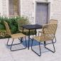 Preview: ARDEBO.de - 5-tlg. Garten-Essgruppe Poly Rattan und Glas