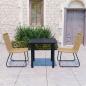 Preview: ARDEBO.de - 3-tlg. Garten-Essgruppe Poly Rattan und Glas