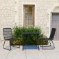 Preview: 3-tlg. Garten-Essgruppe Poly Rattan und Glas