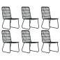 Preview: 7-tlg. Garten-Essgruppe Poly Rattan und Glas