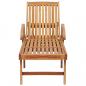 Preview: Sonnenliegen 2 Stk. mit Tisch Massivholz Teak