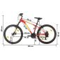 Preview: Mountainbike 21 Gang 27,5 Zoll Rad 38 cm Rot