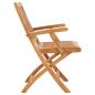 Preview: Klappbare Gartenstühle 2 Stk. Massivholz Teak