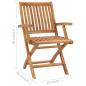 Preview: Klappbare Gartenstühle 2 Stk. Massivholz Teak