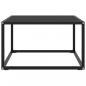 Preview: Couchtisch Schwarz mit Schwarzem Glas 60x60x35 cm
